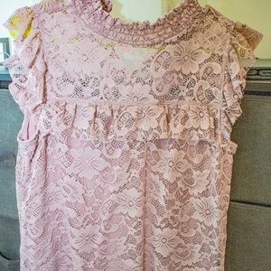 Pink Lace Blouse